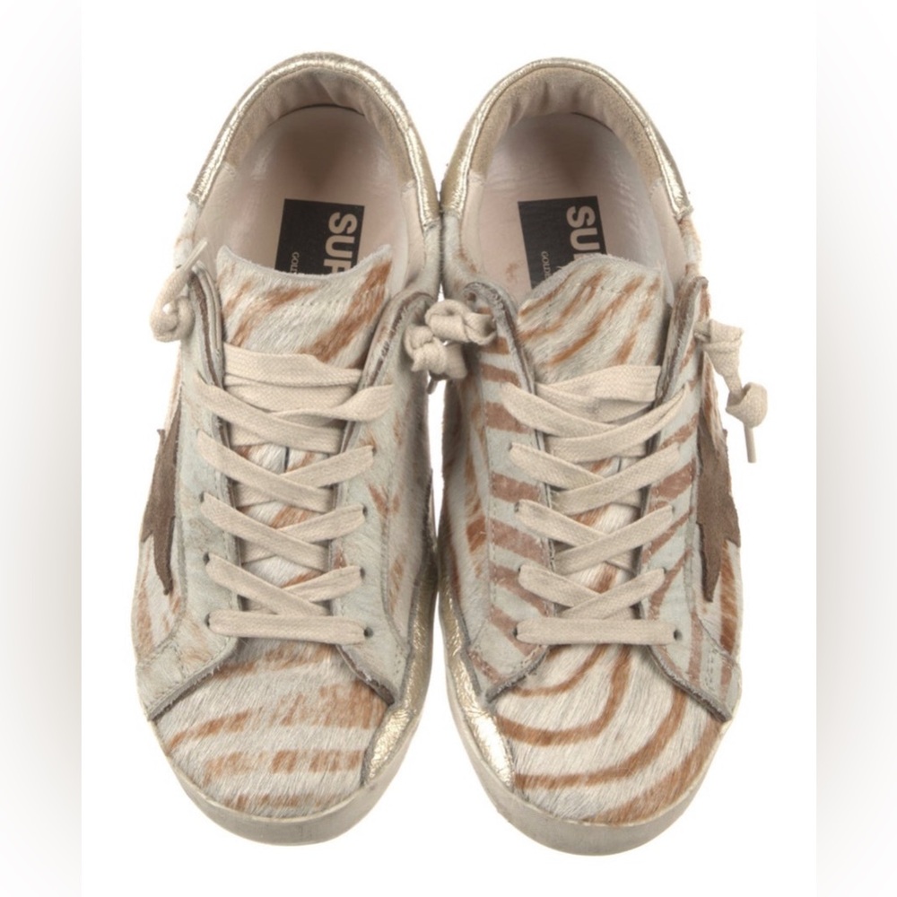 Authentic Golden Goose Faux Pony Fur Super Stars
